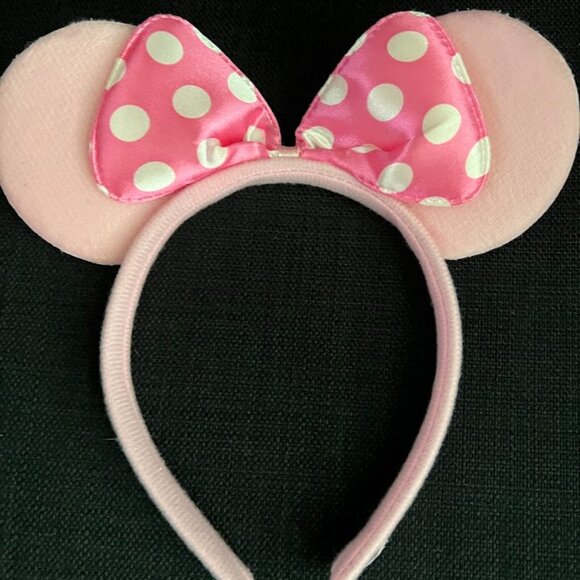 Disney Minnie Mouse Babu Toddler Polka Dot Bow Ears Headband Headpiece - Picture 1 of 5